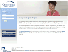 Tablet Screenshot of chesapeakeregistry.com